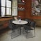 Regency Kahlo Round Table & Chair Sets, 36 W, 36 L, 29 H, Wood, Metal, Polypropylene Top, Maple TPL36RNDPLBK44BK - alternate 1